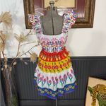 Sugar Lips Olympia Colorful Floral Ruffle Tiered Mini Dress ~ Size Medium ππ Photo 4