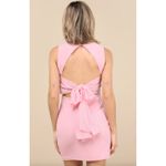Lulus NEW  Confident Cutie Light Pink Tie Back Sleeveless Mini Dress Party Small Photo 3