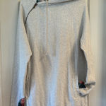 AMPERSAND AVE Gray Hoodie with Red and Green Plaid Size undefined Photo 0