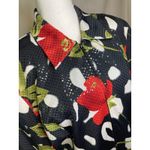 Mesmerize Whimsigoth Shacket XL Blazer Top Black Floral Bloomcore Shimmer Zip Photo 1