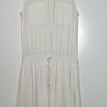 Vince  Ivory Pleated Midi Dress Size Large Photo 0
