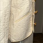 DOEN Parker Cotton Nutmilk Cream Wood Toggle Button Quilted Jacket Size XXS Photo 6