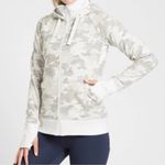 Athleta Women's M Triumph Zip Front Hoodie in Gypsum Camo Photo 0