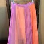 Skies Are Blue Color Block Lavender and Peach Pleated Maxi Skirt Photo 1
