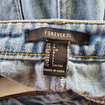 Forever 21  Frayed Edge Mini Blue Jean Skirt L Photo 2