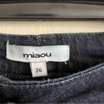 Miaou Floral Rose Embroidered Straight Leg Jeans Women's size 26 blue Photo 3