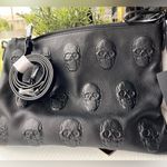 IO Pelle Black Skull Leather Crossbody NWT Photo 2