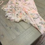 Mac Duggal IEENA FOR 
Light Pink Floral Print Asymmetrical Ruffle Hem Dress Photo 10