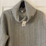 J.Crew  Light Gray Cowl Neck Sweater size L length 26” bust 42” brand new Photo 2
