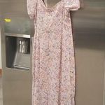 ASTR 💕 THE LABEL💕 Bow Tie Ruffle Dress ~ Pink Purple Floral Print Medium M NWT Photo 5