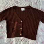 Pink Rose  knit button cropped cardigan Photo 3
