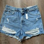 Topshop NWT Distressed Authentic High Waisted Mom Shorts Photo 0
