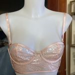 Savage x Fenty Hyper Real Lace and Vinyl Bustier Pink Removable Straps Photo 2