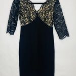 NWOT Vintage Cocktail Dress Lace Black Sleeves Sz 2 Petite Photo 4