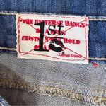 1st Kiss Root Bootcut Embellished Jeans Distressed Thrashed Low Rise Medium Wash Photo 6