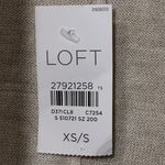 Loft womens size XS/S cardigan lightweight rib striped wrap creme colored new Photo 3