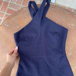 Likely  navy blue classy chic pencil midi dress with cross over straps sz 2 Photo 2