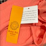 Plus Size Scoop/ V Neck Texture Solid Knit Top With Short Ruffle Sleeves Orange Photo 10