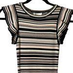 Milly  Micro Stripe Mini Mermaid Ribbed Stretch Knit Midi Dress Bodycon NWT Small Photo 3