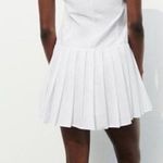 ZARA  pleated mini eyelet dress Photo 1