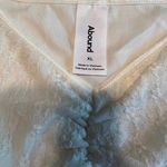 Abound  Cream Lace Ruffle Sleeve Square Neck Crop Top - Size‎ XL Photo 1