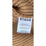 Staud Camden Ribbed Knit Stretch Short Sleeve Sweater Maxi Dress Camel Brown L Size L Photo 10