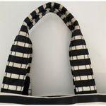 Kate Spade Hana Flatiron Handbag - Black White Stripe with Bow Photo 1