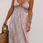 VICI X SUMMER OF DIANE Pink Floral Halter Dress Photo 0
