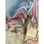 Dress Barn Y2K Blouse 2X Abstract Chiffon Ruffle Collar 3/4 Ruffle Sleeve Photo 3