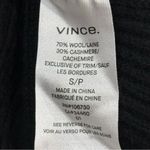 Vince  Wool Cashmere Ribbed Diagonal Sweater Crewneck Black Small Quiet Luxury Photo 9