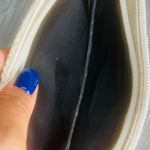 Clever Carriage company Beaded Skull / bones Clutch purse bag / makeup bag White Photo 5