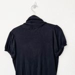 EXPRESS [] Black Cowl Neck Ribbed Knit Short Sleeve Sweater Top Size Medium M Photo 4