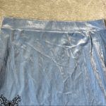 Romwe  Light Blue Velvet Butterfly Mini Skirt Photo 6