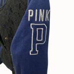 PINK - Victoria's Secret Victorias Secret PINK Womens Lace Bomber Jacket M Blue & Black Photo 2