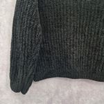 EXPRESS  Black Boxy Cozy Chunky Grunge Goth Punk Knit Skater Pullover Sweater XS Photo 3
