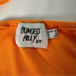 Princess Polly  Dress Marissa Size 6 Neon Orange Cut Out Midi Thigh Slit V Neck Photo 3