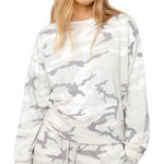 Rails  Sweatshirt‎ Women XS Gray Ramona Stone Camo Pullover Athleisure Streetwear Photo 0