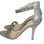 Blue by Betsey Johnson Angie Rhinestone Embellished Sandals Size 6.5 Silver Photo 1