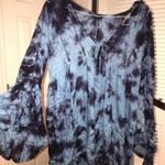 Blue Tie Dye Long Sleeve Tunic Size M Photo 0