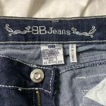 BB Jeans Embellished Dark Wash Denim Rhinestone Pocket Straight Leg Jeans Size 7 Silver Photo 4