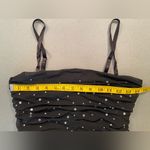 NBD x Revolve Black mesh mini with applied Rhinestones. Ruched. size Medium Photo 4