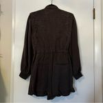 Alice + Olivia  Kota Utility Long Sleeve Shorts Romper Snap Front Women’s 4 Photo 6