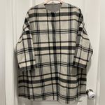 Max Mara Rare Weekend Reversible Checked Gray Black Cream Plaid Wool Coat Size S Photo 7