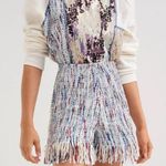 Desigual High Waisted tweed saylor shorts fringe sz S Photo 0