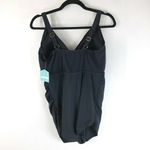 Swimsuits for All Shore Club Swim Dress One Piece Molded Cups Ruched Black 18 Photo 1