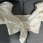 WAYF New linen crop tie top Photo 4