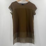 French Connection Top Size Small Sheer Polly Raw Edge Hi Low Classic Capsule Photo 6