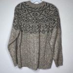 Vintage Northwest‎ Blue Wool Blend Sweater Tan Size L Photo 3