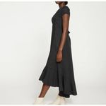 Universal Standard Jenna Stretch Poplin Cotton Ruffled Dress Black Large 22-24 Photo 1