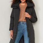 Old Navy Water Black Resistant Long Duvet Puffer Coat Size Small Photo 0